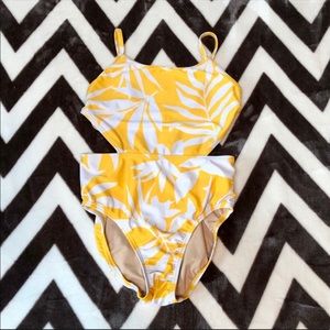 Yellow Tropical One Piece